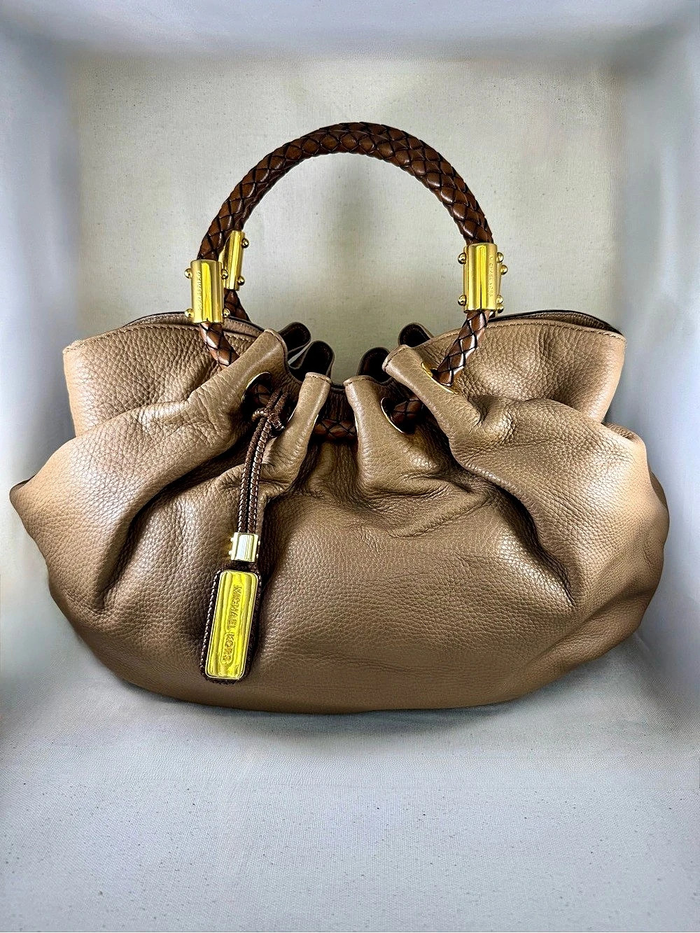 Authentic RARE Michael Kors Collection Skorpios Braided Ring Hobo Tote